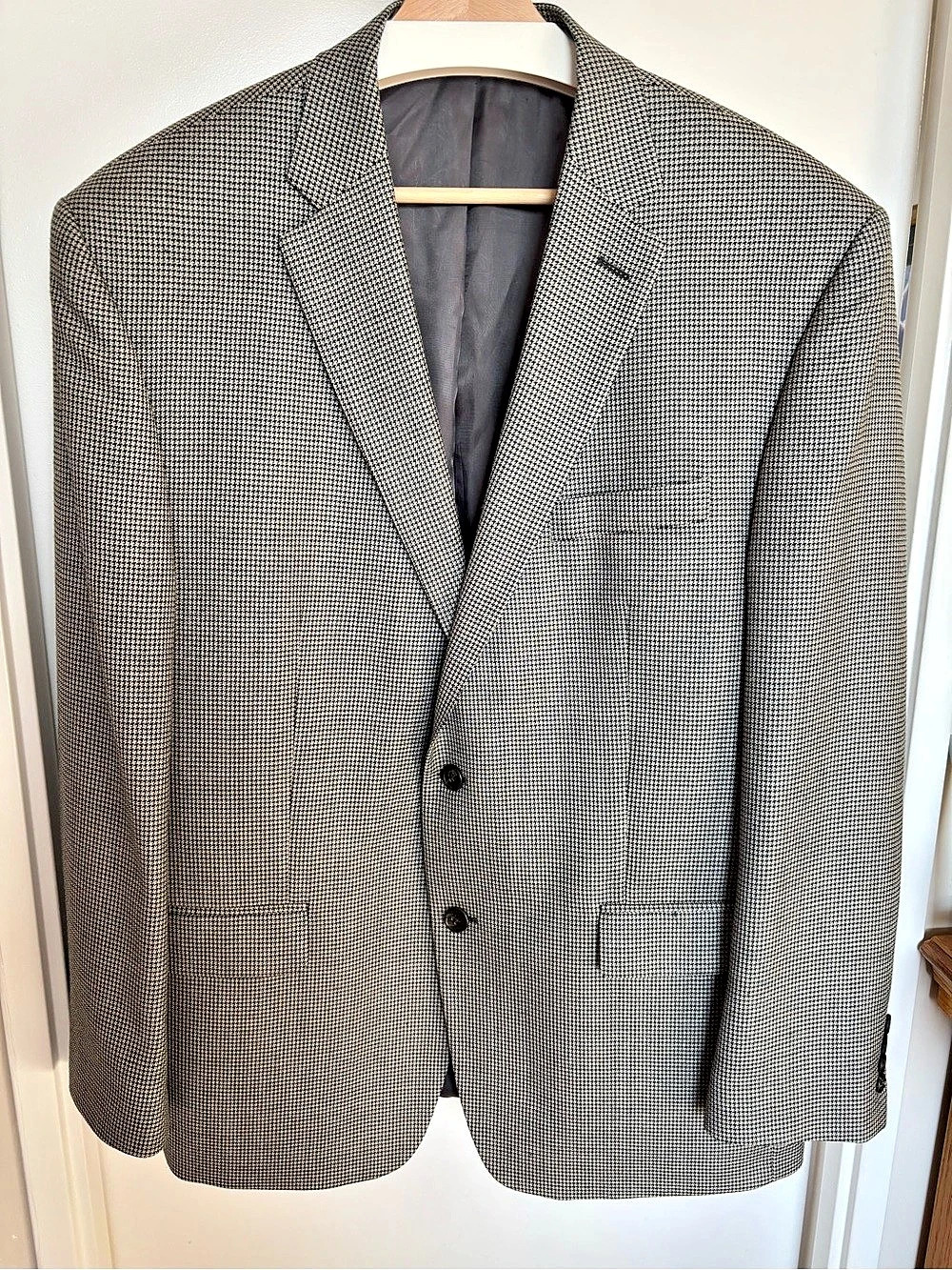 Lauren Ralph Lauren Men's Houndstooth Sport Coat 46R Wool/Silk